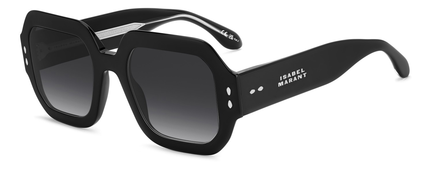 Sunglasses Isabel Marant Im 0224/S 208359 807 9O color black shape square lenses dark grey shaded