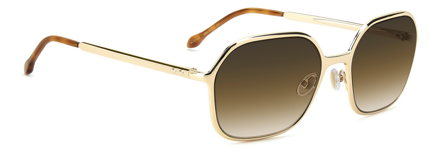 Sunglasses Isabel Marant Im 0245/S 208361 01Q N4 color gold brown shape square lenses brown shaded brick