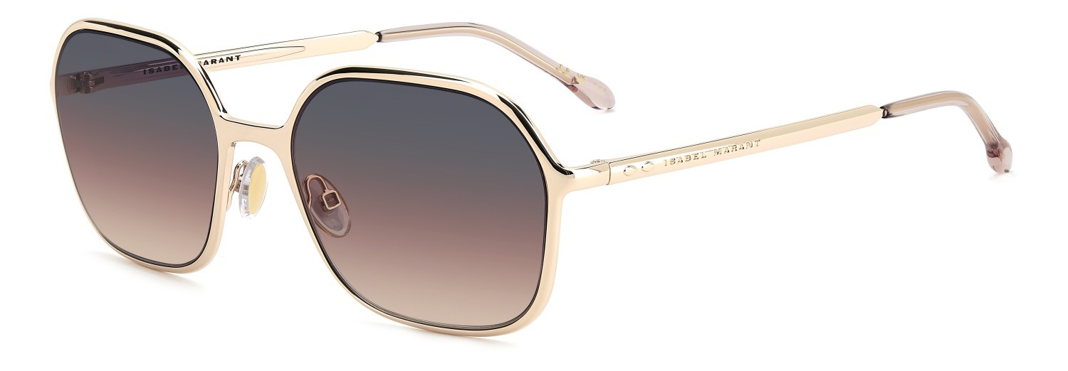 Sunglasses Isabel Marant Im 0245/S 208361 EYR FF color gold pink shape square lenses grey fuchsia