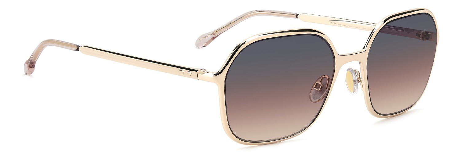 Sunglasses Isabel Marant Im 0245/S 208361 EYR FF color gold pink shape square lenses grey fuchsia