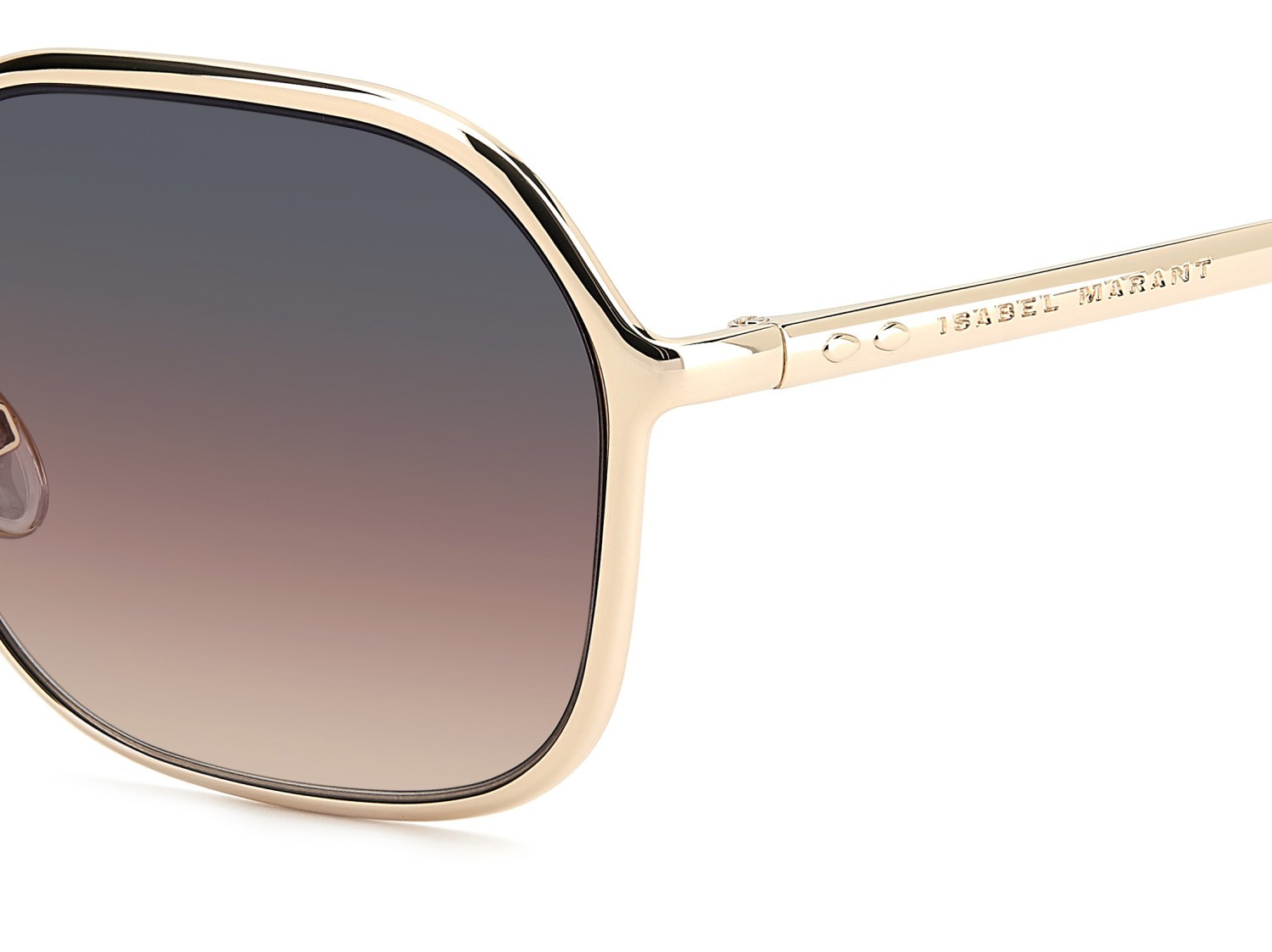 Sunglasses Isabel Marant Im 0245/S 208361 EYR FF color gold pink shape square lenses grey fuchsia