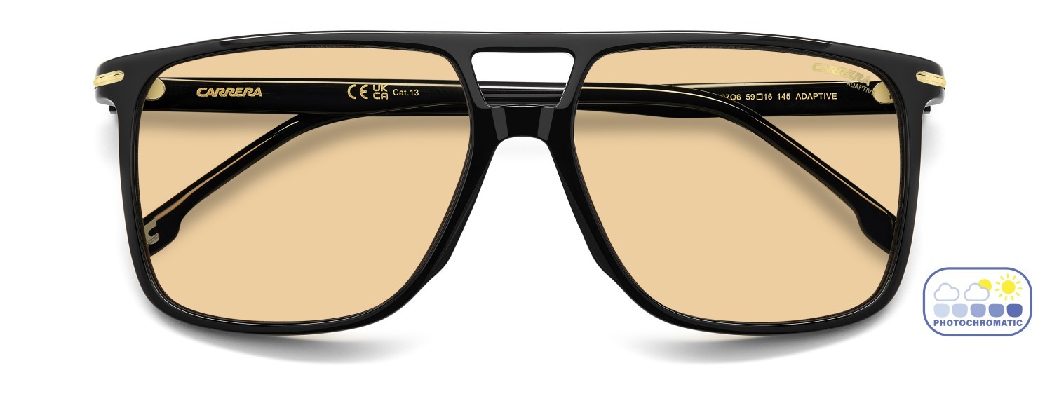 Sonnenbrillen Carrera 366/S 208372 807 Q6 farbe black form navigator gläser orange photochromatic antireflex