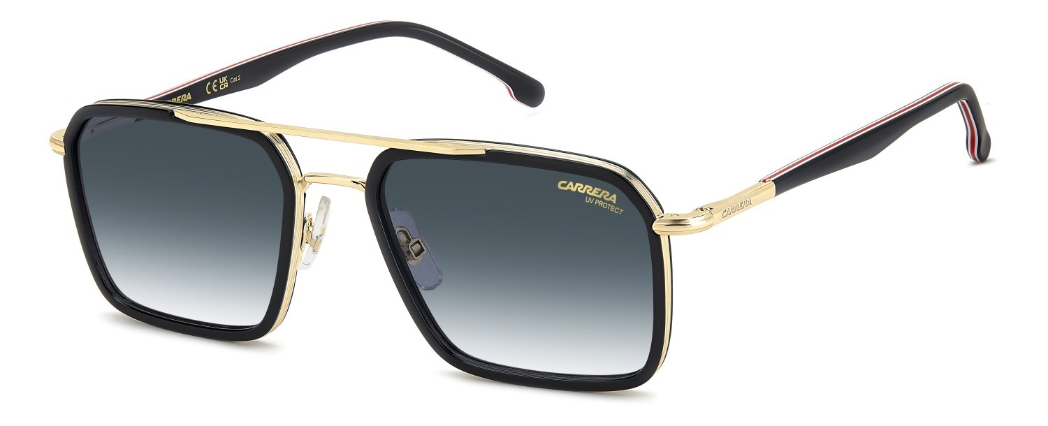 Occhiali da sole Carrera 362/S 208376 OIT 08 colore black red forma navigator lenti dk blue shaded