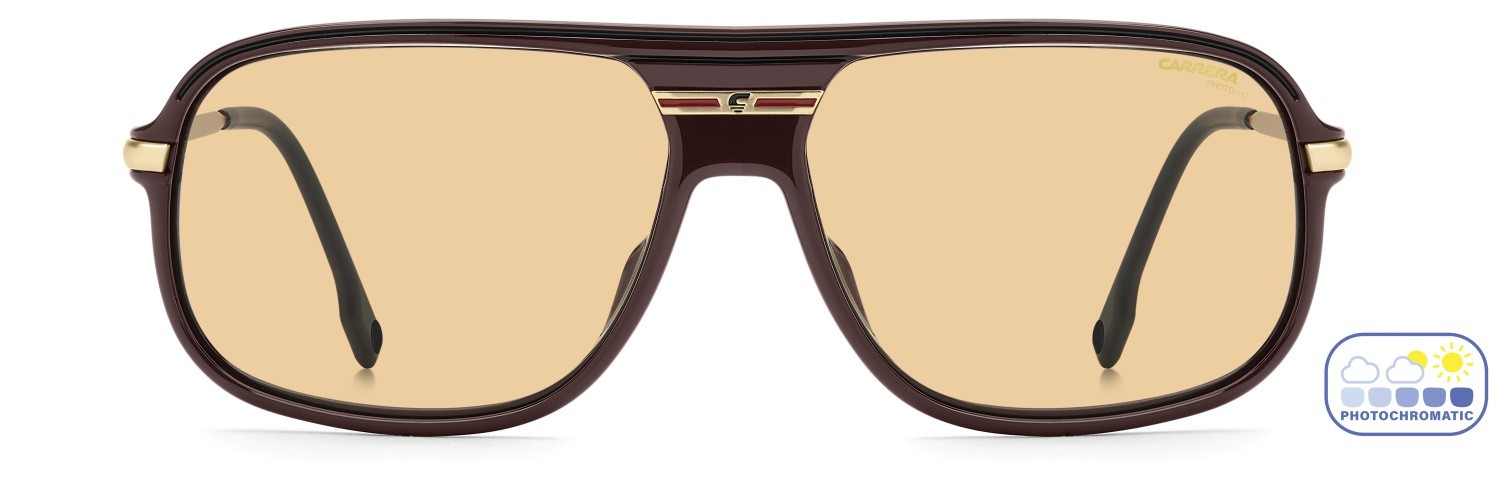 Sonnenbrillen Carrera C Sport 10/S 208377 6K3 Q6 farbe burgundy gold form rechteckig gläser orange photochromatic antireflex