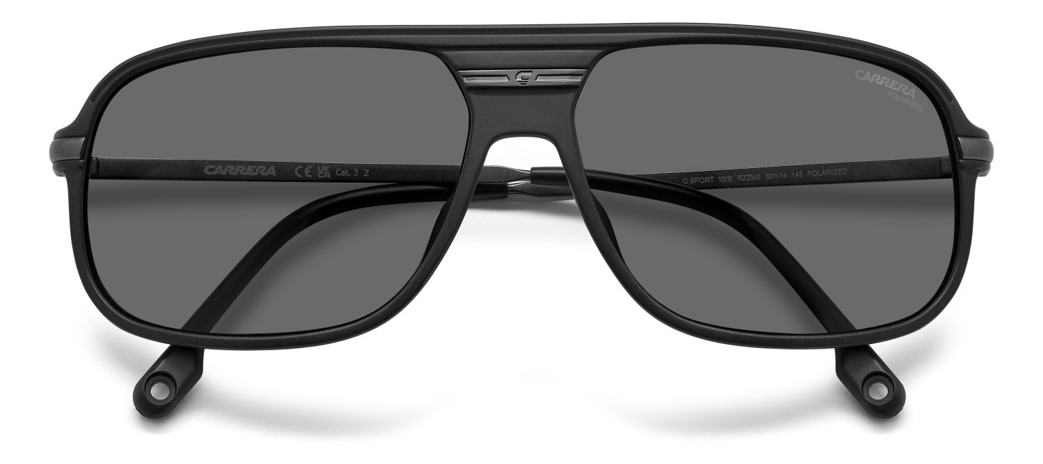 Occhiali da sole Carrera C Sport 10/S 208377 RZZ M9 colore matte black dark ruthenium forma rettangolare lenti grey polarized