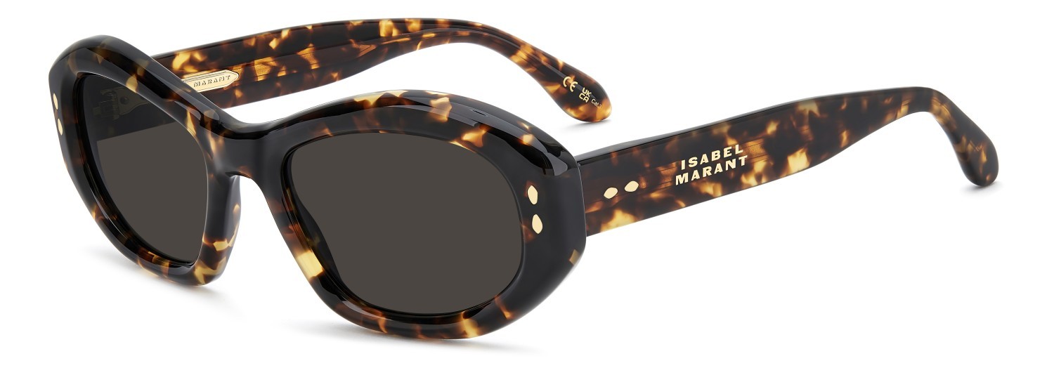 Sunglasses Isabel Marant Im 0237/S 208379 086 IR color havana shape cat eye lenses grey