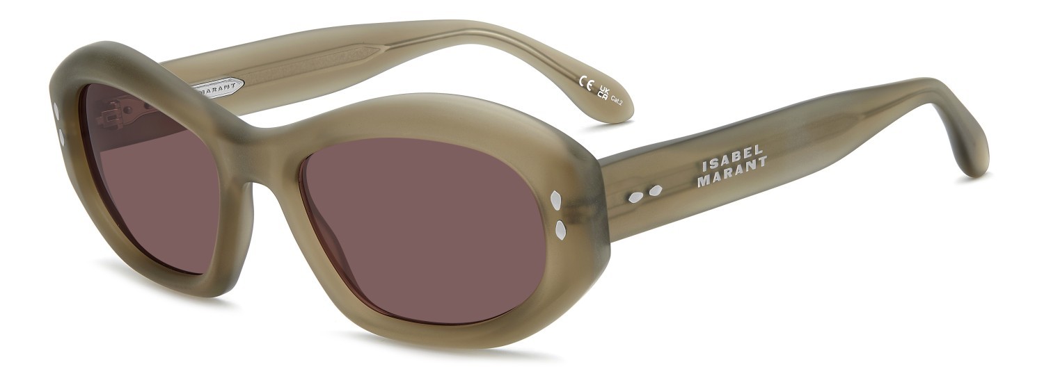Sunglasses Isabel Marant Im 0237/S 208379 3Y5 4S color khaki shape cat eye lenses burgundy