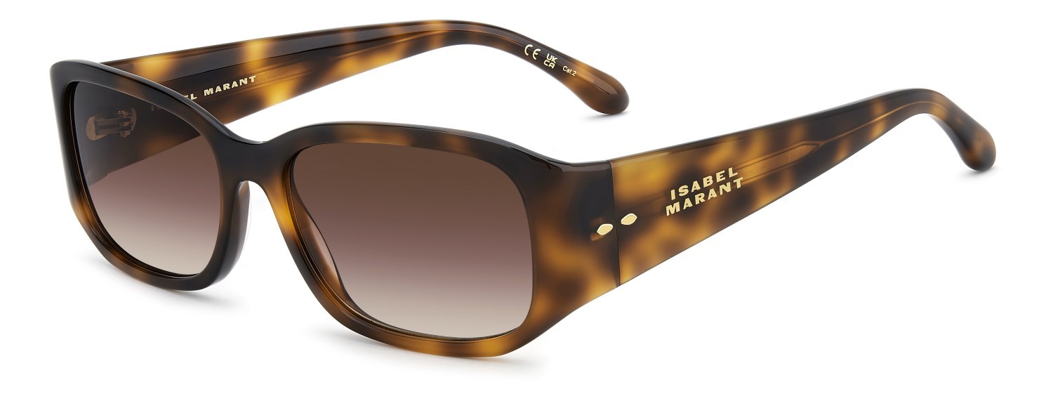 Sunglasses Isabel Marant Im 0240/S 208382 086 M2 color havana shape rectangle lenses brown pink shaded