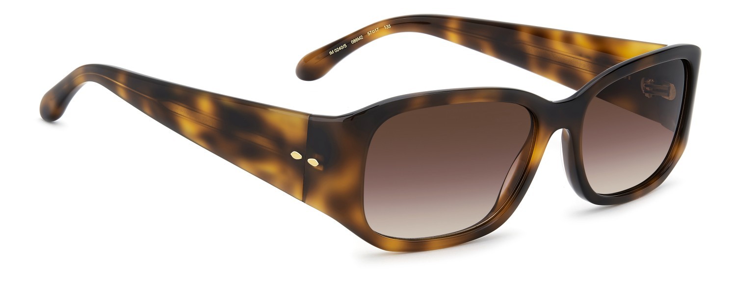 Sunglasses Isabel Marant Im 0240/S 208382 086 M2 color havana shape rectangle lenses brown pink shaded