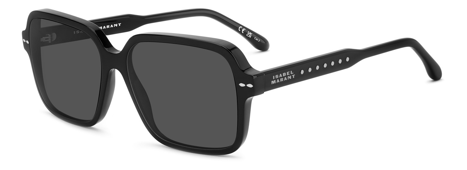 Sunglasses Isabel Marant Im 0242/S 208383 807 IR color black shape rectangle lenses grey