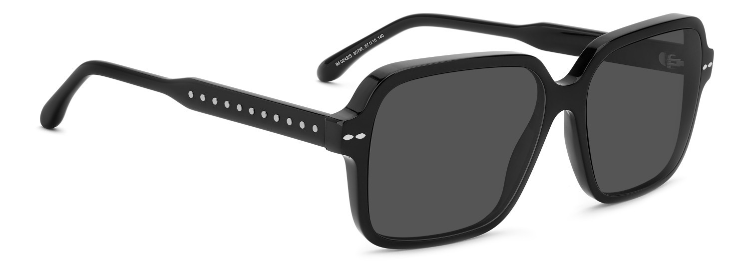 Sunglasses Isabel Marant Im 0242/S 208383 807 IR color black shape rectangle lenses grey