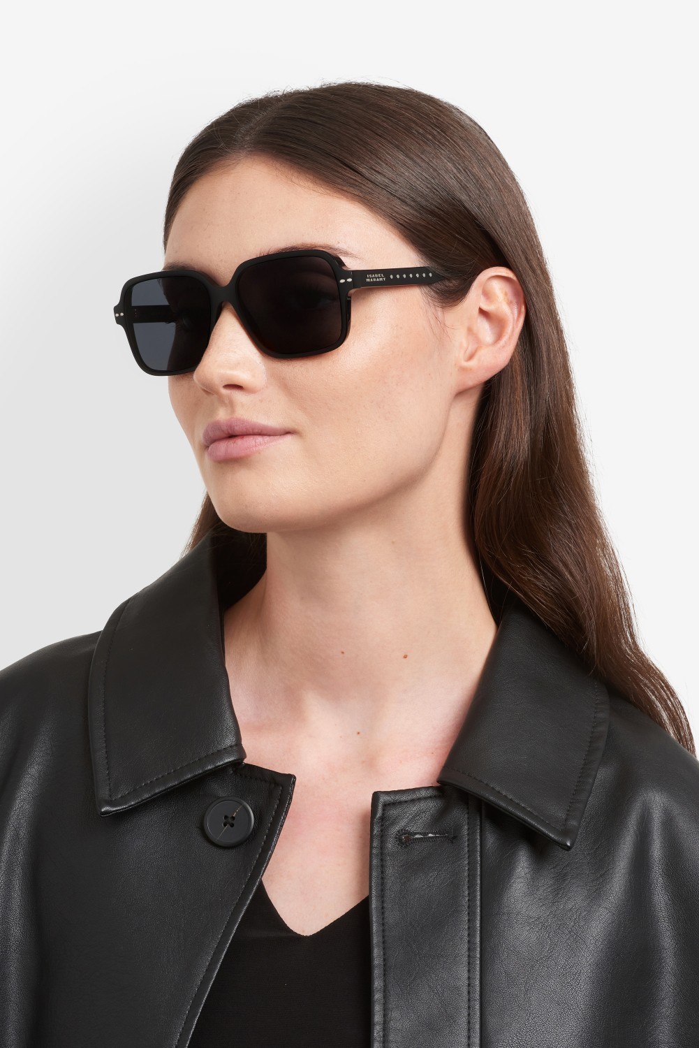 Sunglasses Isabel Marant Im 0242/S 208383 807 IR color black shape rectangle lenses grey