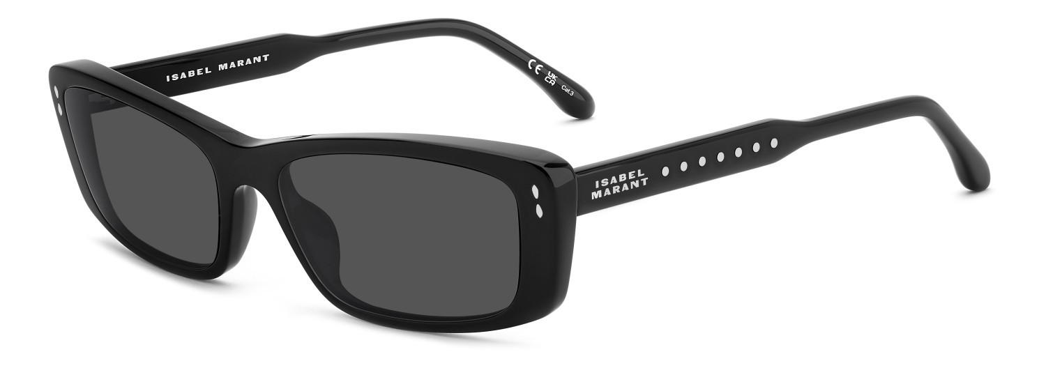 Sunglasses Isabel Marant Im 0243/G 208384 807 IR color black shape rectangle lenses grey