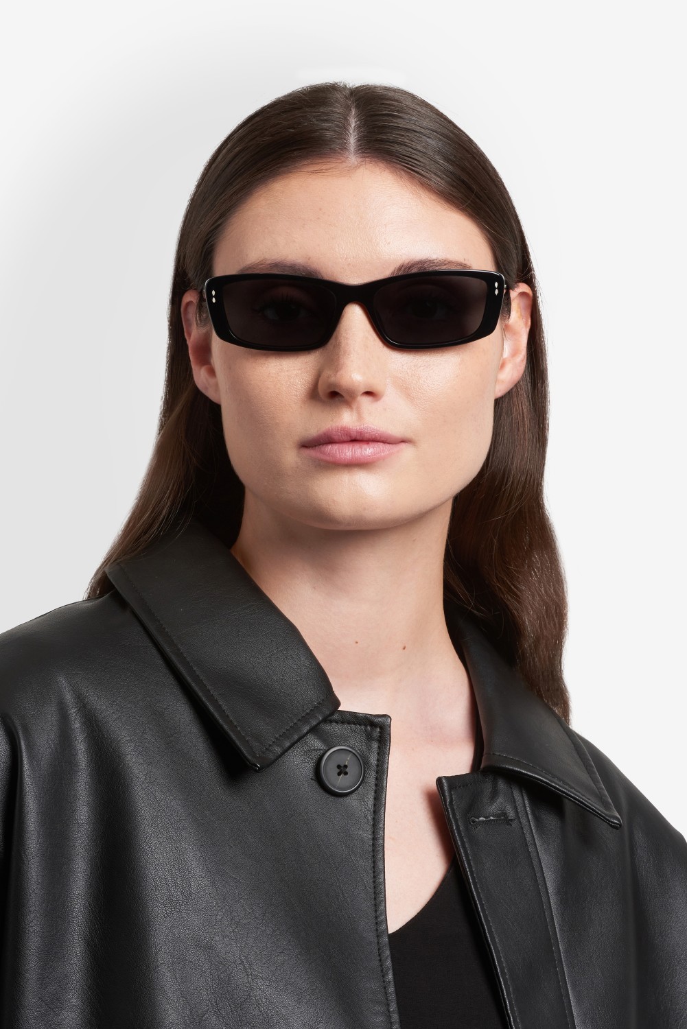 Sunglasses Isabel Marant Im 0243/G 208384 807 IR color black shape rectangle lenses grey