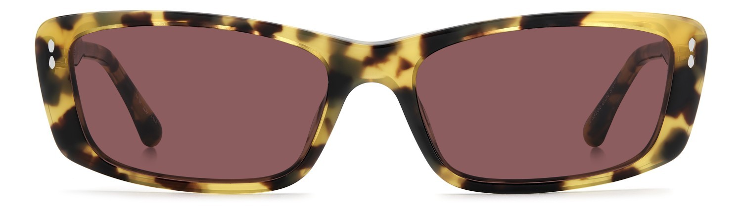 Sunglasses Isabel Marant Im 0243/G 208384 EPZ 4S color yellow havana shape rectangle lenses burgundy