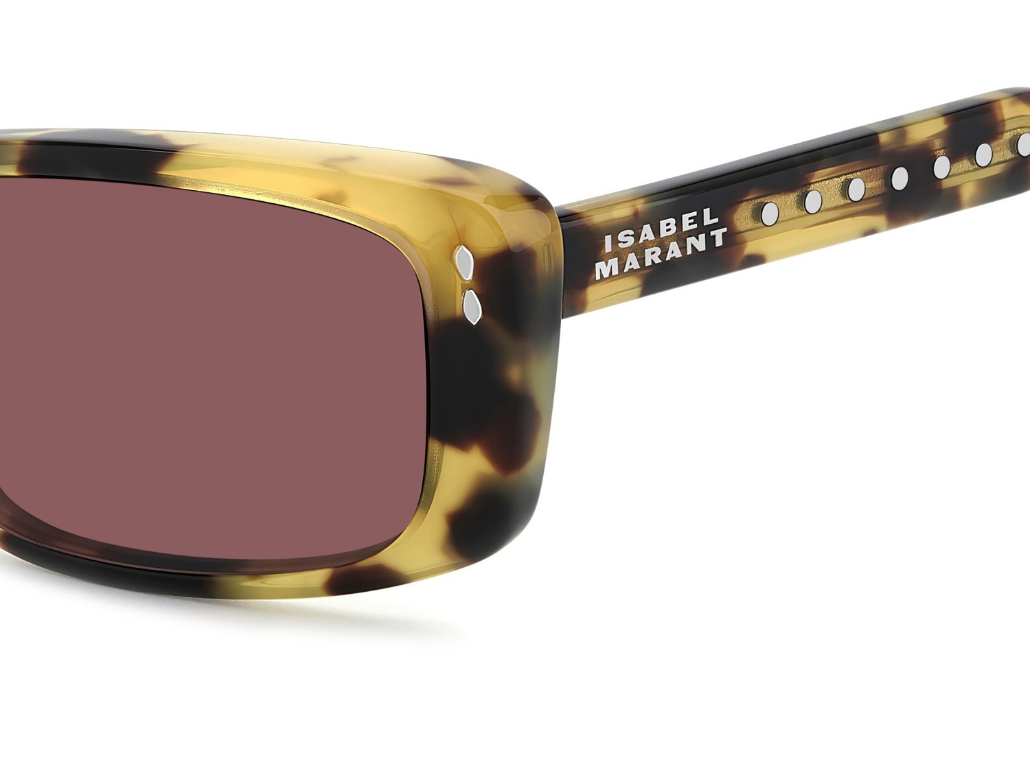 Sunglasses Isabel Marant Im 0243/G 208384 EPZ 4S color yellow havana shape rectangle lenses burgundy
