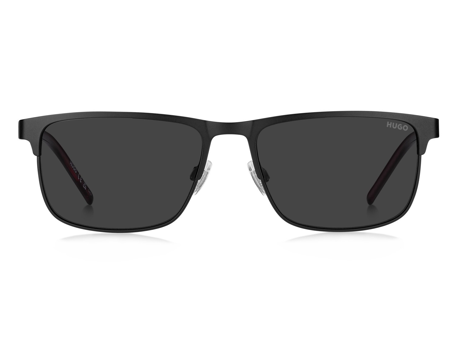 Sunglasses Hugo Hg 1385/S 208385 003 IR color matte black shape rectangle lenses grey
