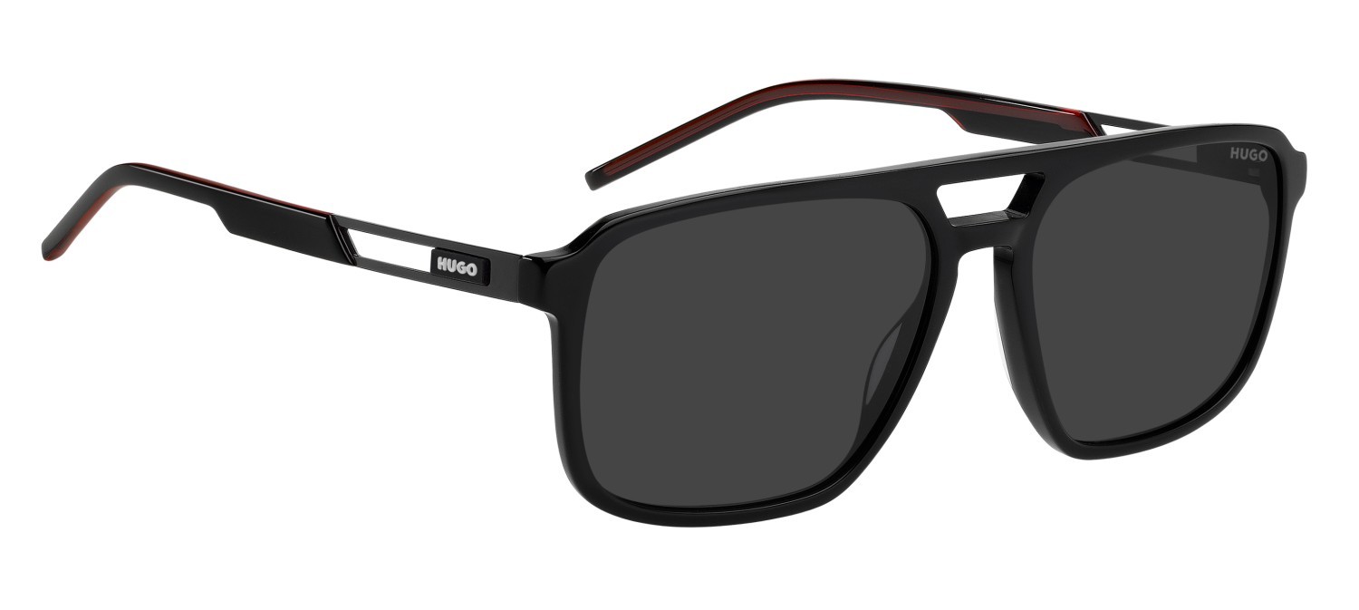 Sunglasses Hugo Hg 1383/S 208387 807 IR color black shape navigator lenses grey