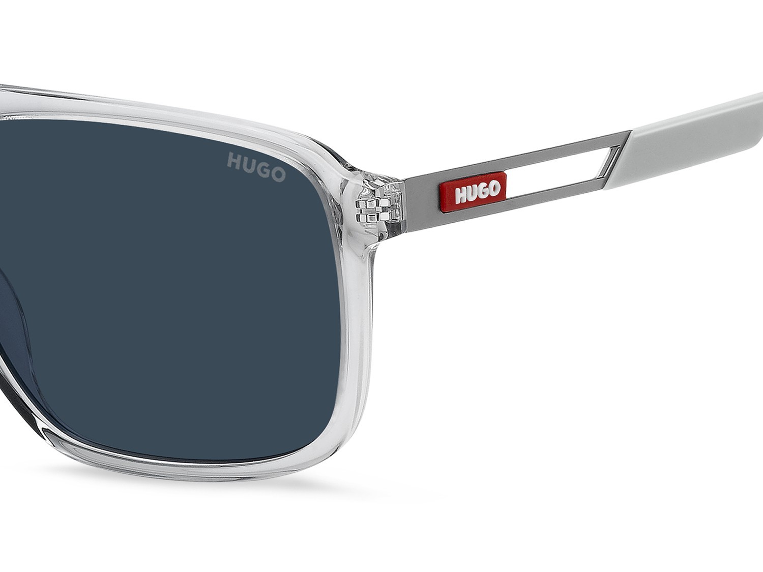 Sunglasses Hugo Hg 1383/S 208387 KB7 KU color grey shape navigator lenses blue