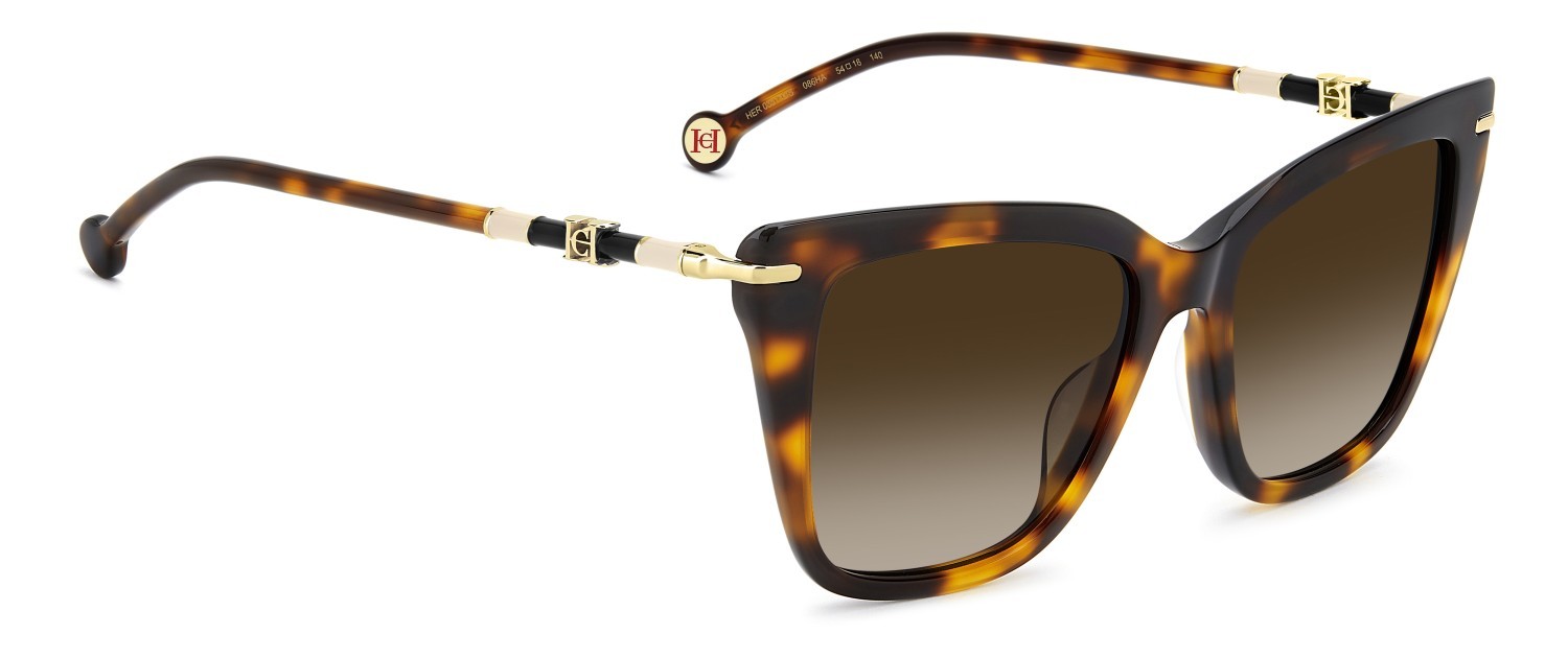 Occhiali da sole Carolina Herrera Her 0351/G 208388 086 HA colore havana forma cat eye lenti brown shaded