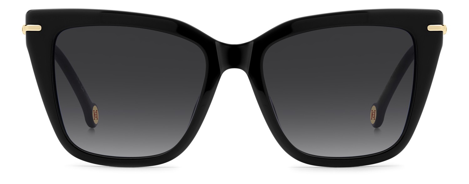 Occhiali da sole Carolina Herrera Her 0351/G 208388 807 9O colore black forma cat eye lenti dark grey shaded