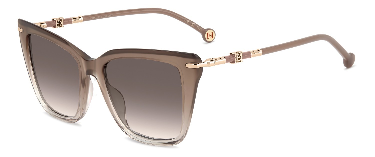 Occhiali da sole Carolina Herrera Her 0351/G 208388 FWM 3X colore nude forma cat eye lenti pink doubleshade