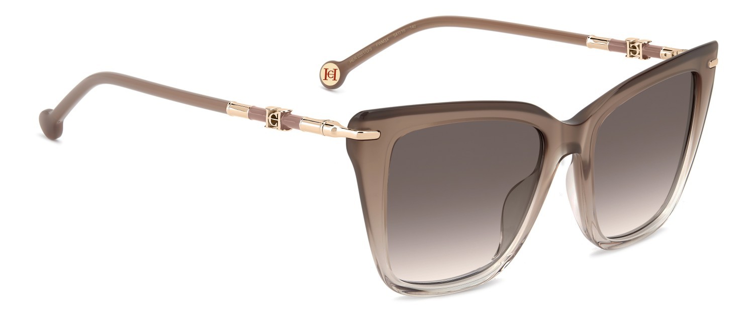Occhiali da sole Carolina Herrera Her 0351/G 208388 FWM 3X colore nude forma cat eye lenti pink doubleshade