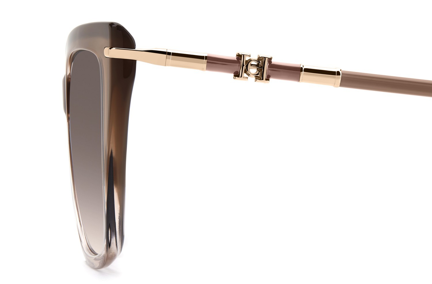 Occhiali da sole Carolina Herrera Her 0351/G 208388 FWM 3X colore nude forma cat eye lenti pink doubleshade