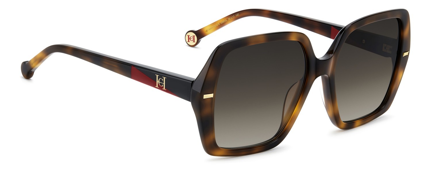 Occhiali da sole Carolina Herrera Her 0332/G 208389 086 HA colore havana forma quadrato lenti brown shaded
