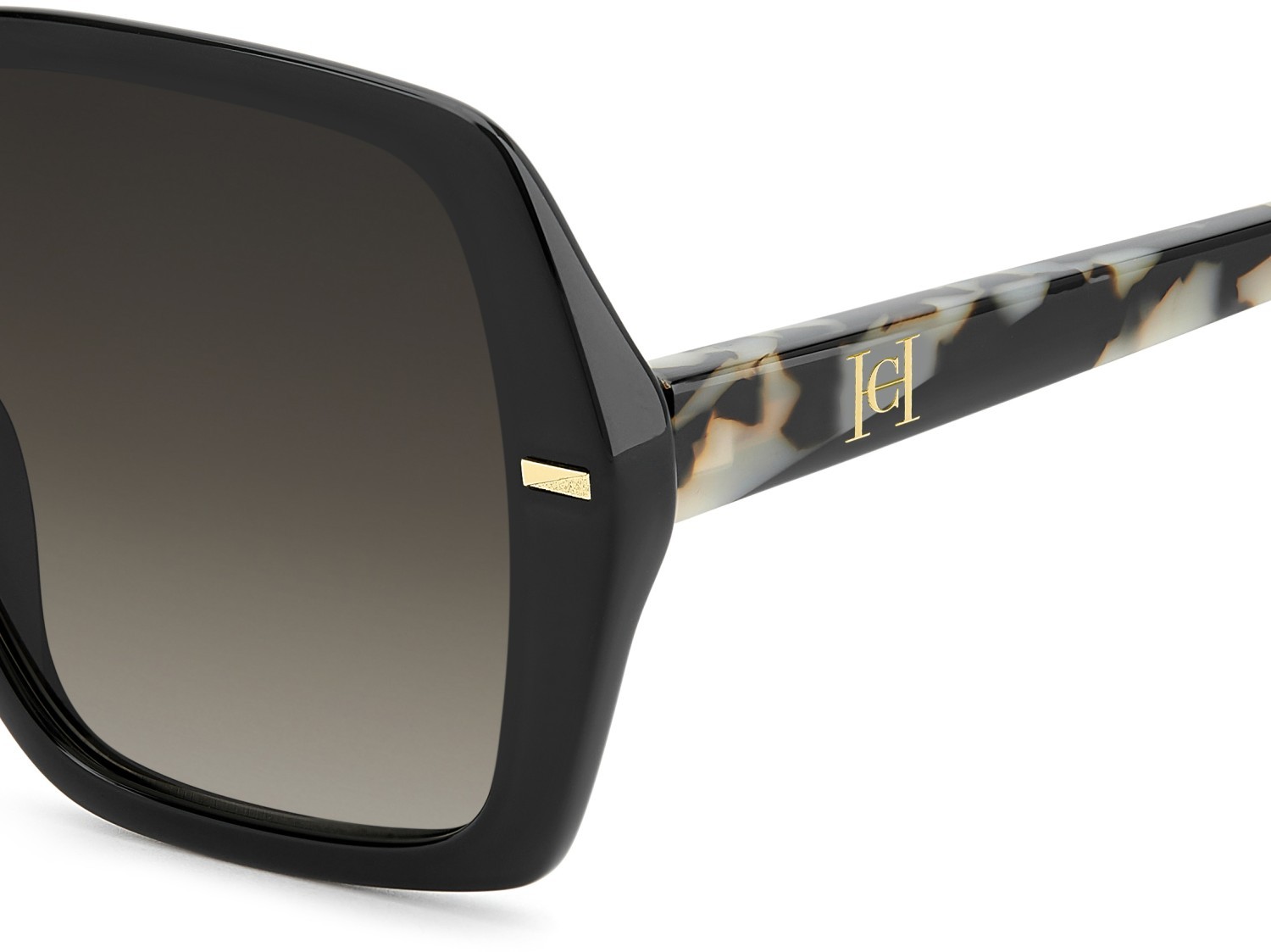 Occhiali da sole Carolina Herrera Her 0332/G 208389 TCB HA colore black white havana forma quadrato lenti brown shaded