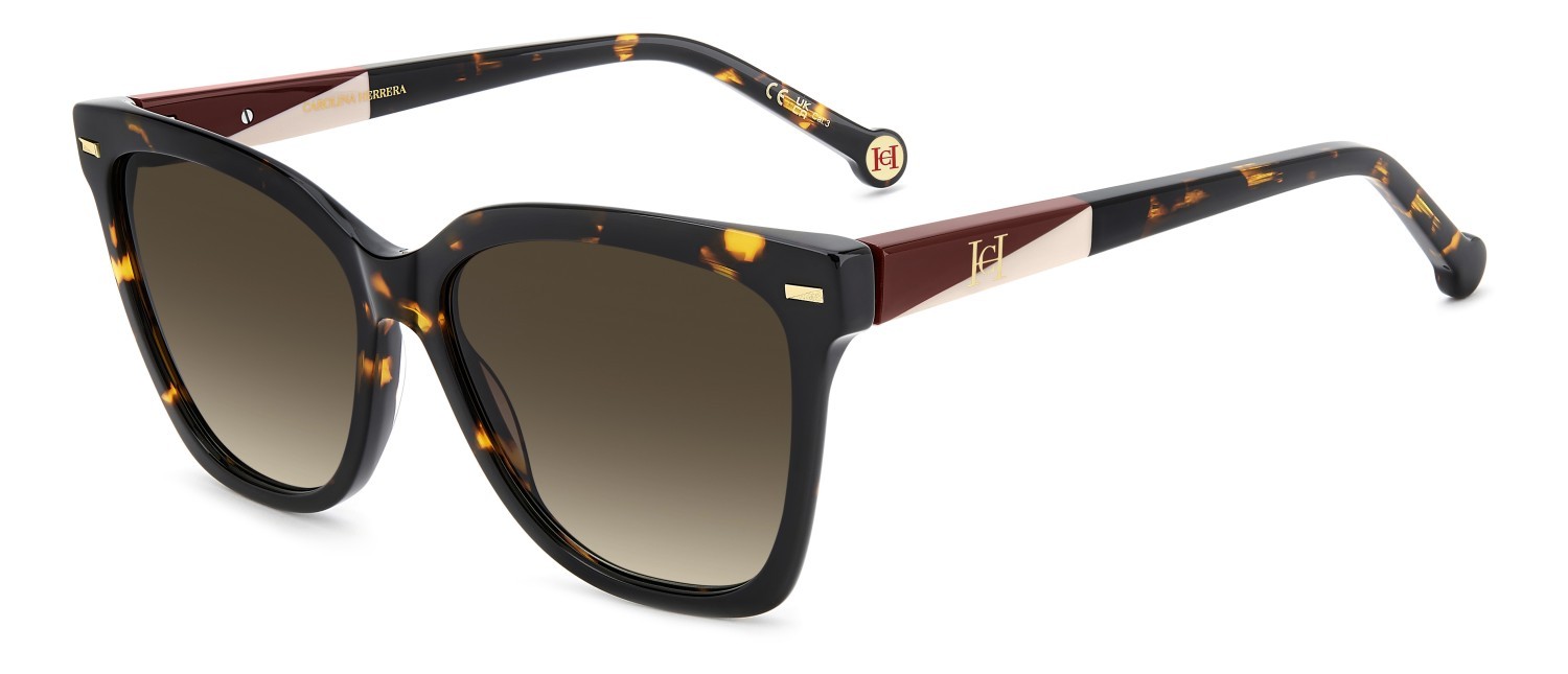 Sunglasses Carolina Herrera Her 0333/S 208390 086 HA color havana shape butterfly lenses brown shaded