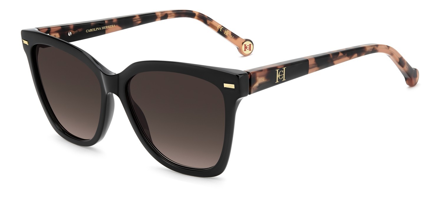 Occhiali da sole Carolina Herrera Her 0333/S 208390 E12 HA colore salmon havana forma farfalla lenti brown shaded