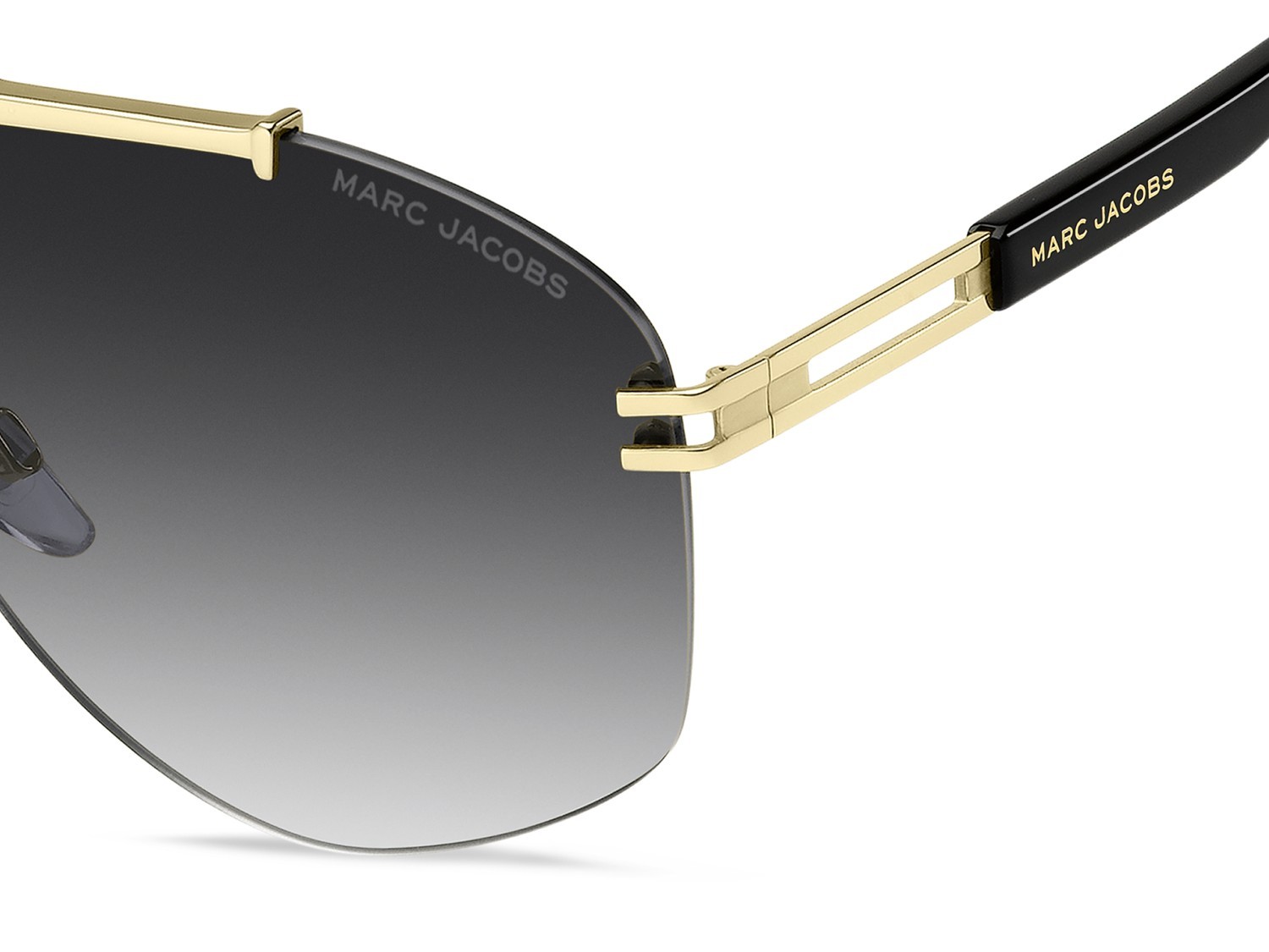 Sunglasses Marc Jacobs 873/S 208391 J5G 9O color gold shape aviator lenses dark grey shaded