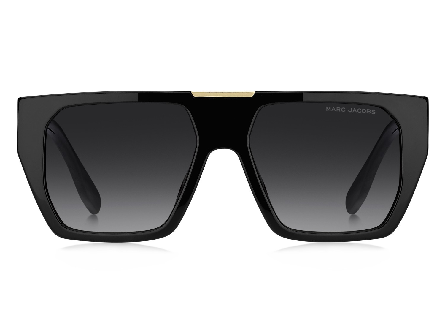Occhiali da sole Marc Jacobs 877/S 208392 807 9O colore black forma rettangolare lenti dark grey shaded
