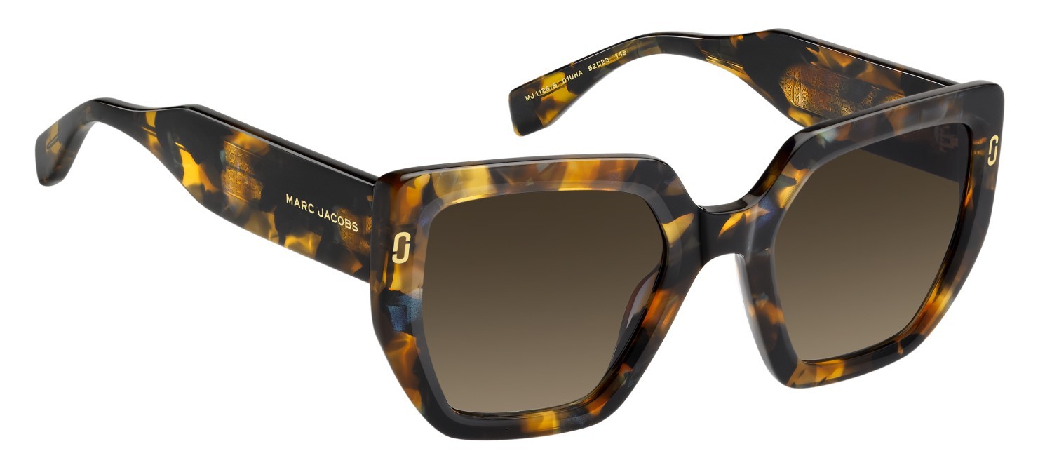 Occhiali da sole Marc Jacobs Mj 1126/S 208393 D1U HA colore brown green havana forma quadrato lenti brown shaded