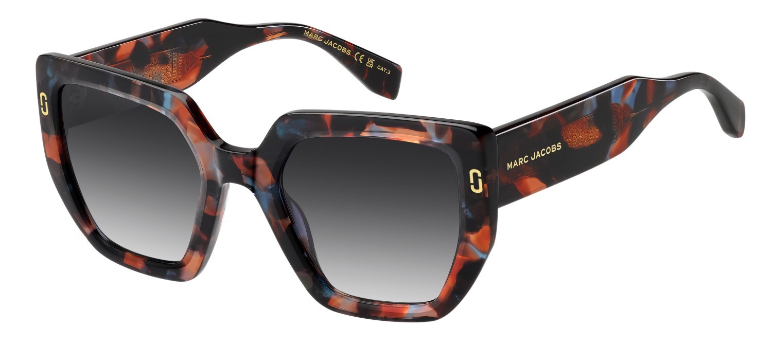 Sunglasses Marc Jacobs Mj 1126/S 208393 X8Q 9O color brown blue havana shape square lenses dark grey shaded