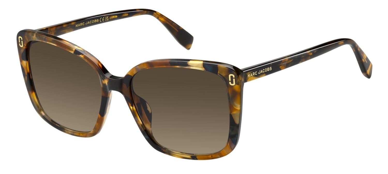 Occhiali da sole Marc Jacobs Mj 1127/G 208394 D1U HA colore brown green havana forma farfalla lenti brown shaded