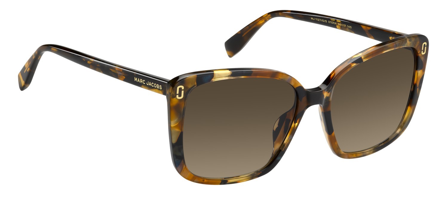 Occhiali da sole Marc Jacobs Mj 1127/G 208394 D1U HA colore brown green havana forma farfalla lenti brown shaded