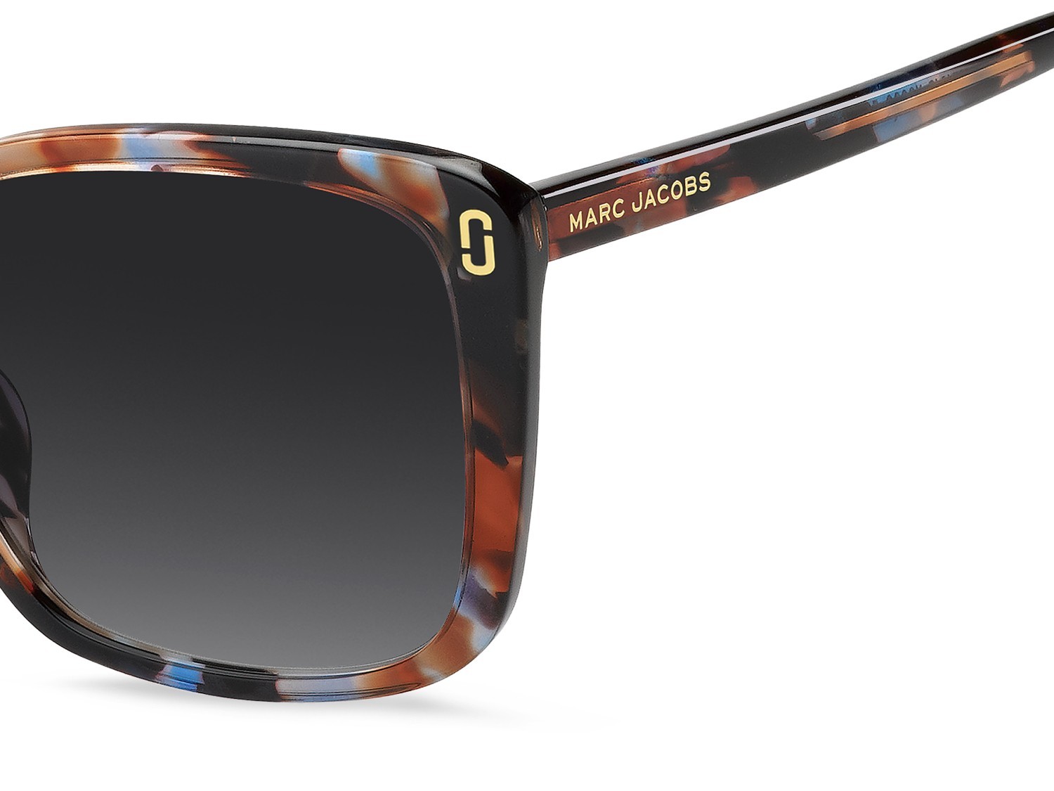 Occhiali da sole Marc Jacobs Mj 1127/G 208394 X8Q 9O colore brown blue havana forma farfalla lenti dark grey shaded