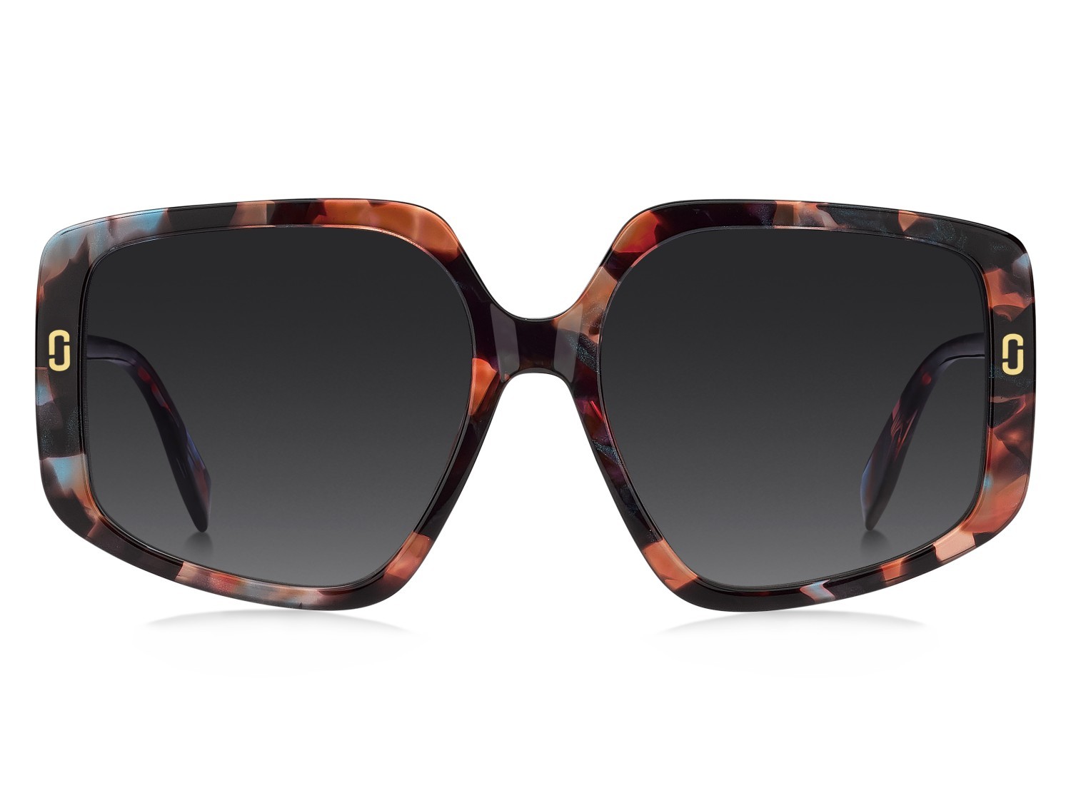 Occhiali da sole Marc Jacobs Mj 1128/S 208395 X8Q 9O colore brown blue havana forma quadrato lenti dark grey shaded