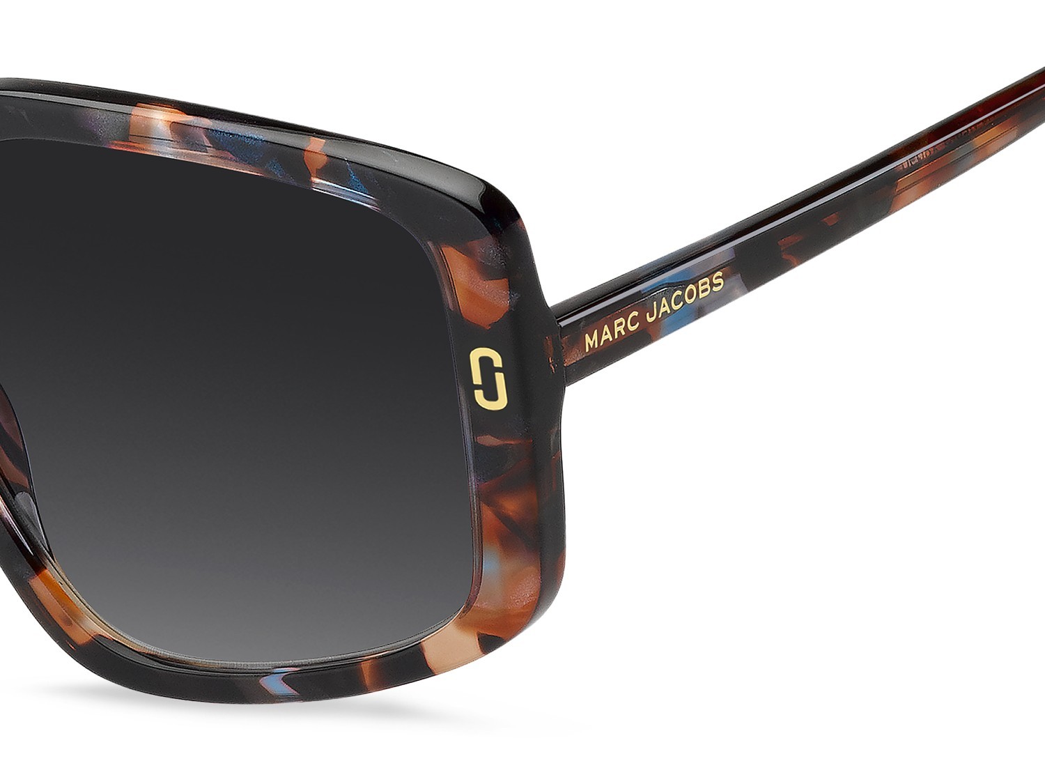 Occhiali da sole Marc Jacobs Mj 1128/S 208395 X8Q 9O colore brown blue havana forma quadrato lenti dark grey shaded