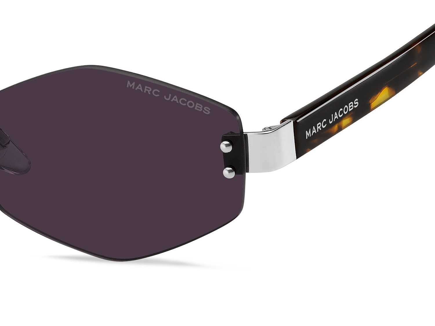 Occhiali da sole Marc Jacobs 496/S AIR 208396 GME UR colore palladium violet forma quadrato lenti violet