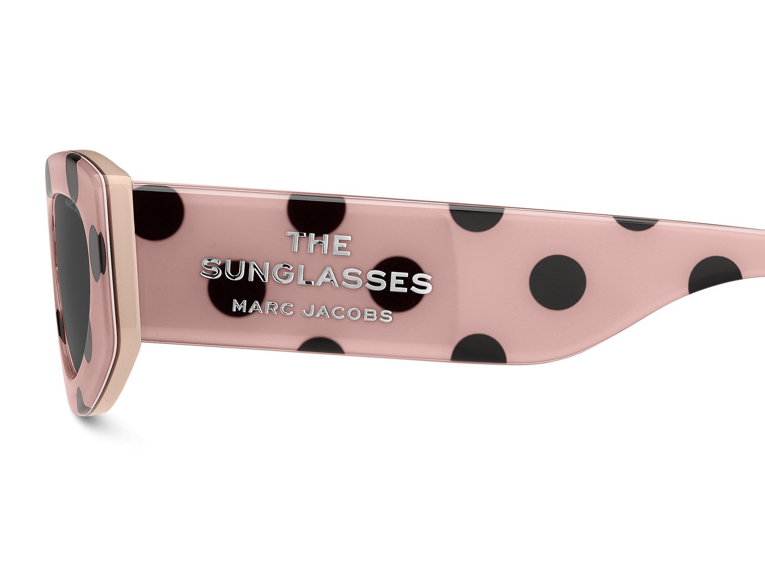 Occhiali da sole Marc Jacobs 858/G 208397 130 IR colore pink black forma ovale lenti grey