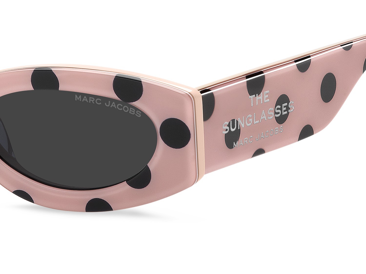 Occhiali da sole Marc Jacobs 858/G 208397 130 IR colore pink black forma ovale lenti grey