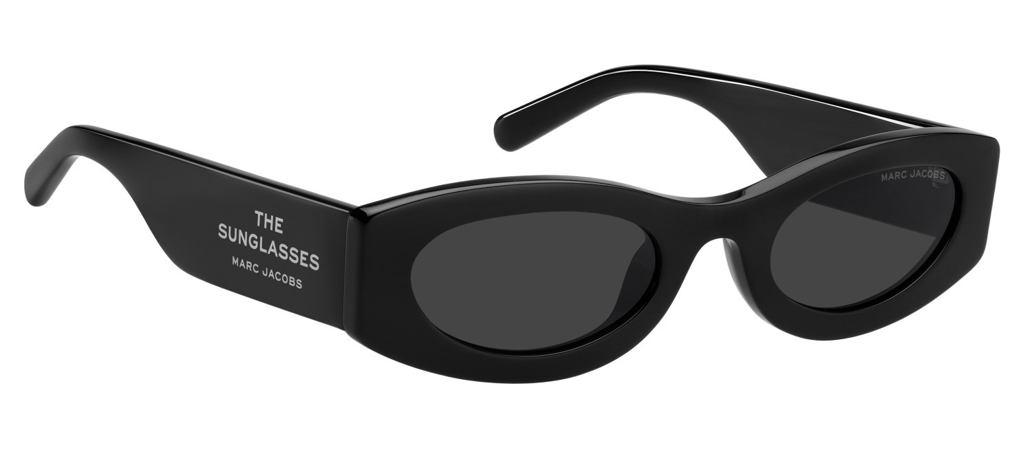Occhiali da sole Marc Jacobs 858/G 208397 807 IR colore black forma ovale lenti grey