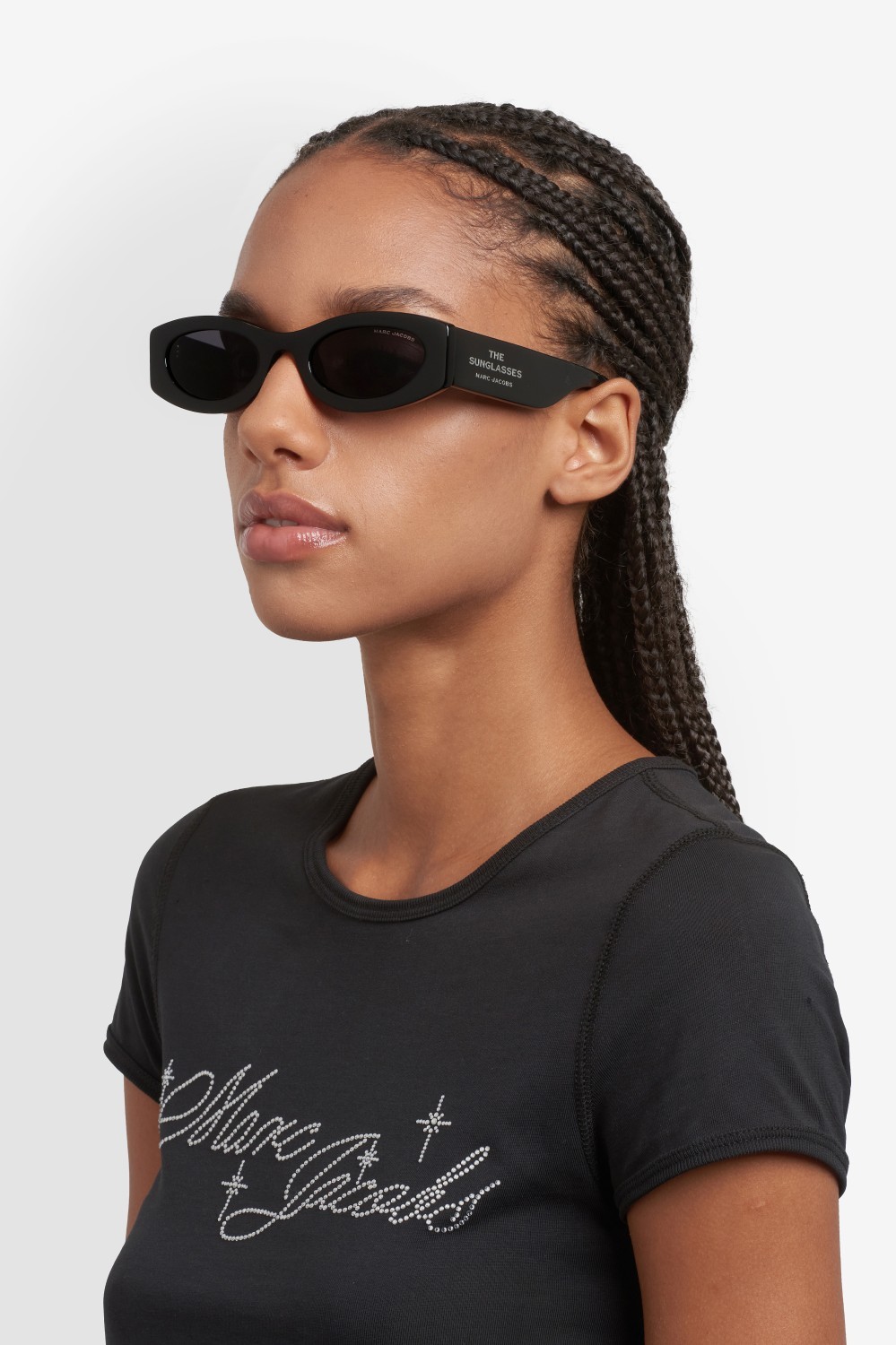 Occhiali da sole Marc Jacobs 858/G 208397 807 IR colore black forma ovale lenti grey