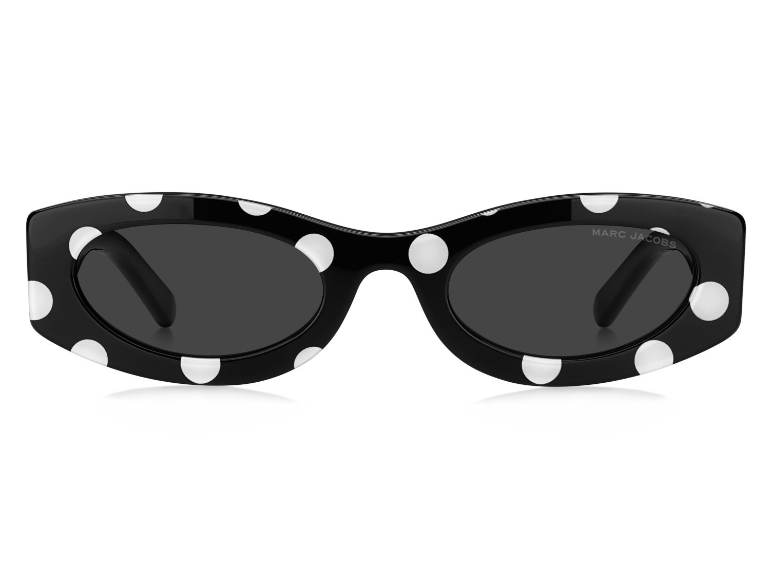Occhiali da sole Marc Jacobs 858/G 208397 80S IR colore black white forma ovale lenti grey