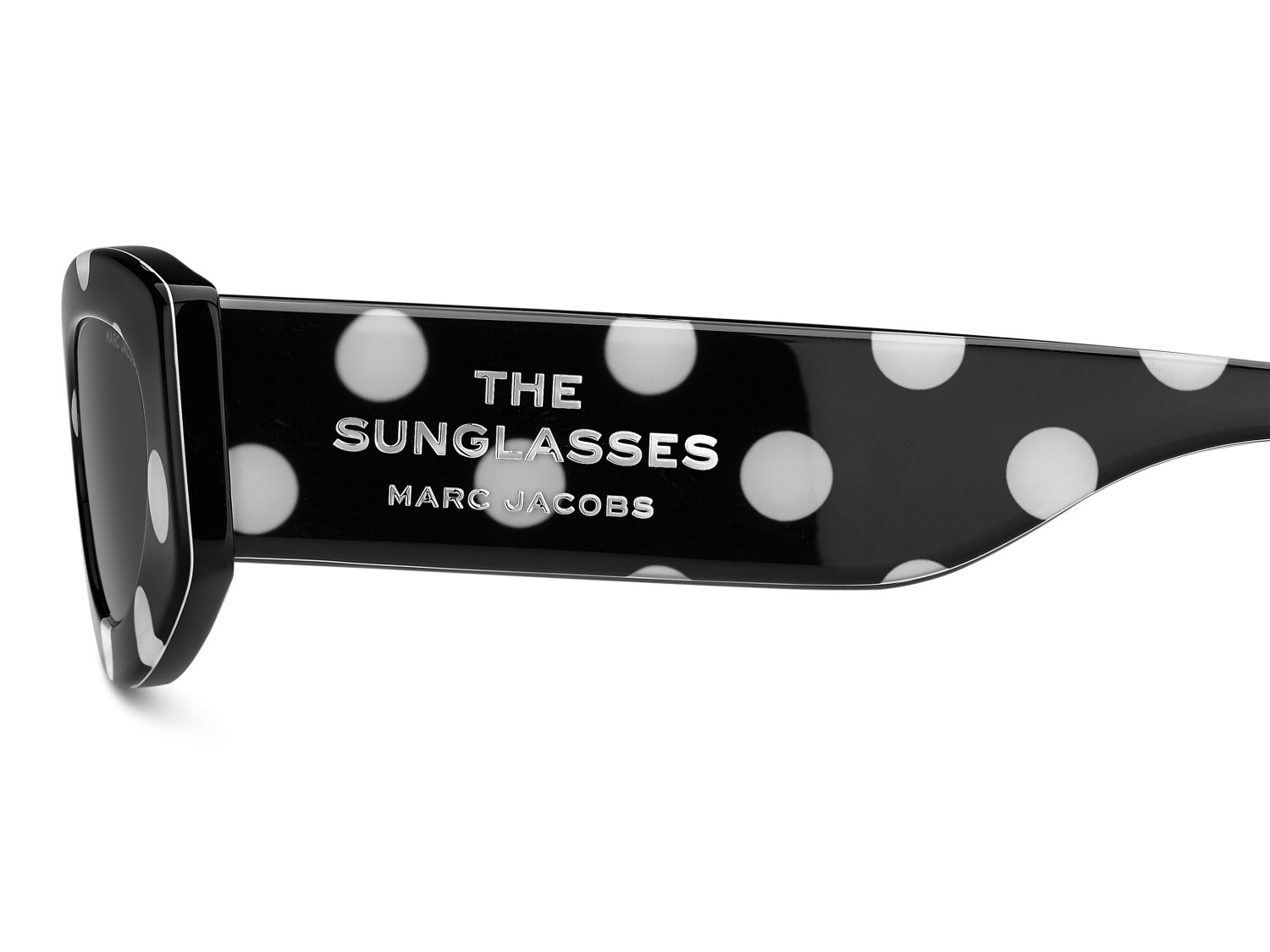 Occhiali da sole Marc Jacobs 858/G 208397 80S IR colore black white forma ovale lenti grey