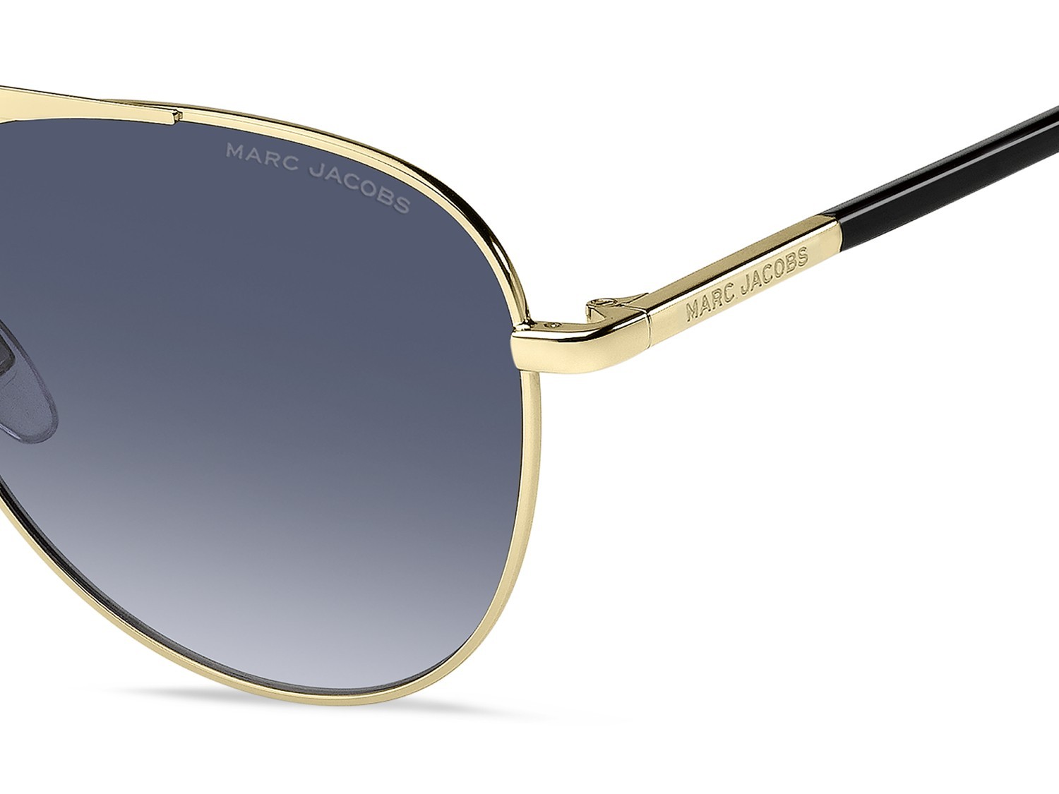 Occhiali da sole Marc Jacobs 865/S 208398 RHL 08 colore gold black 2 forma aviator lenti dk blue shaded
