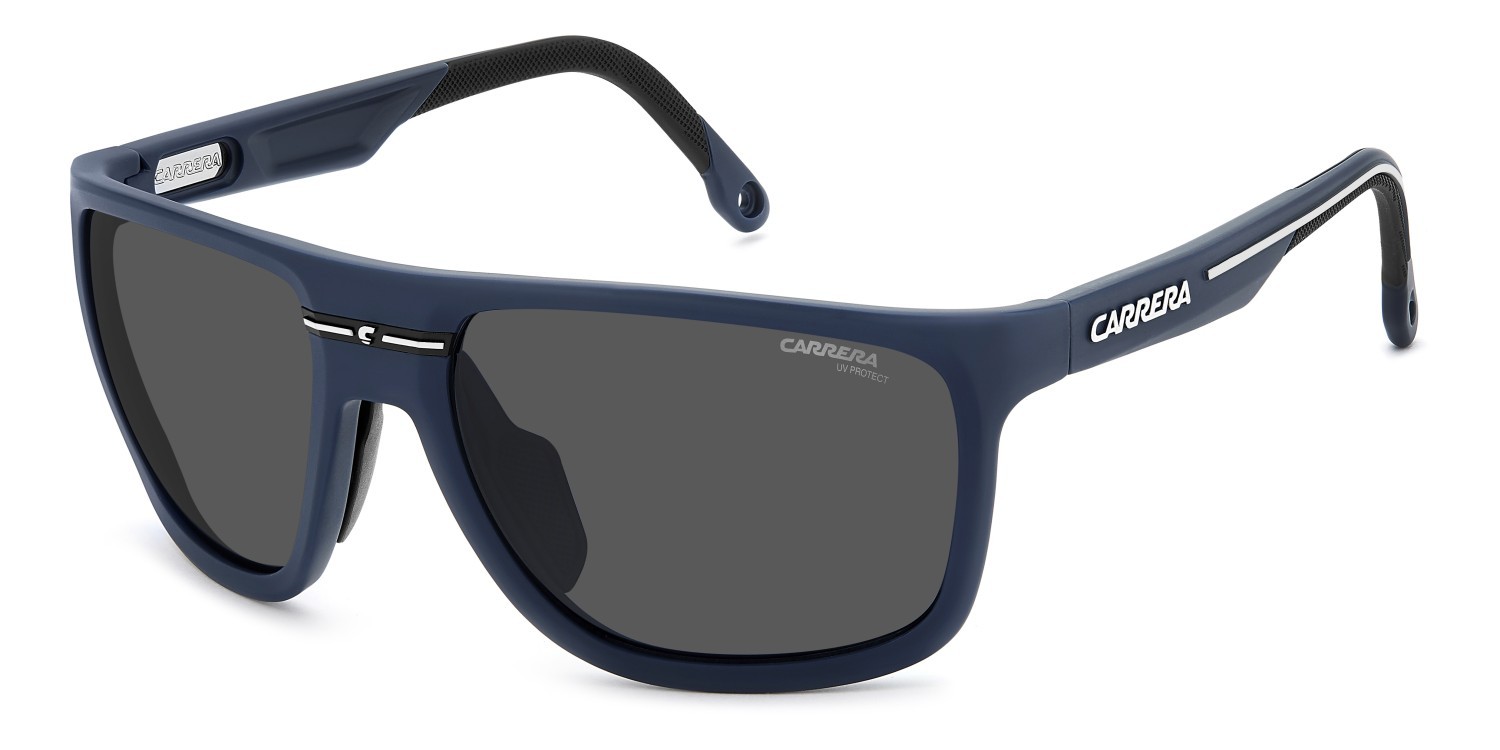 Sonnenbrillen Carrera C Sport 08/S 208403 FLL IR farbe matte blue form rechteckig gläser grey